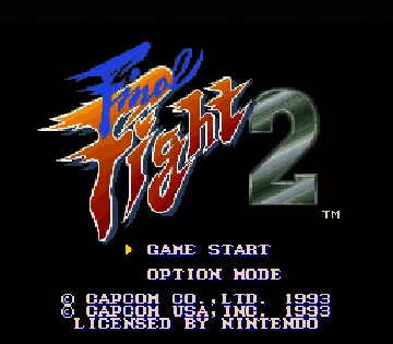 Final Fight 2 (USA) screen shot title